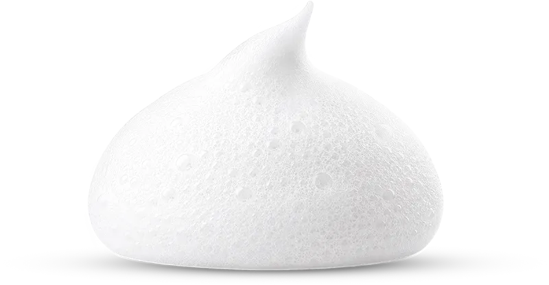 A soft swirl of white Feriva oral care foam